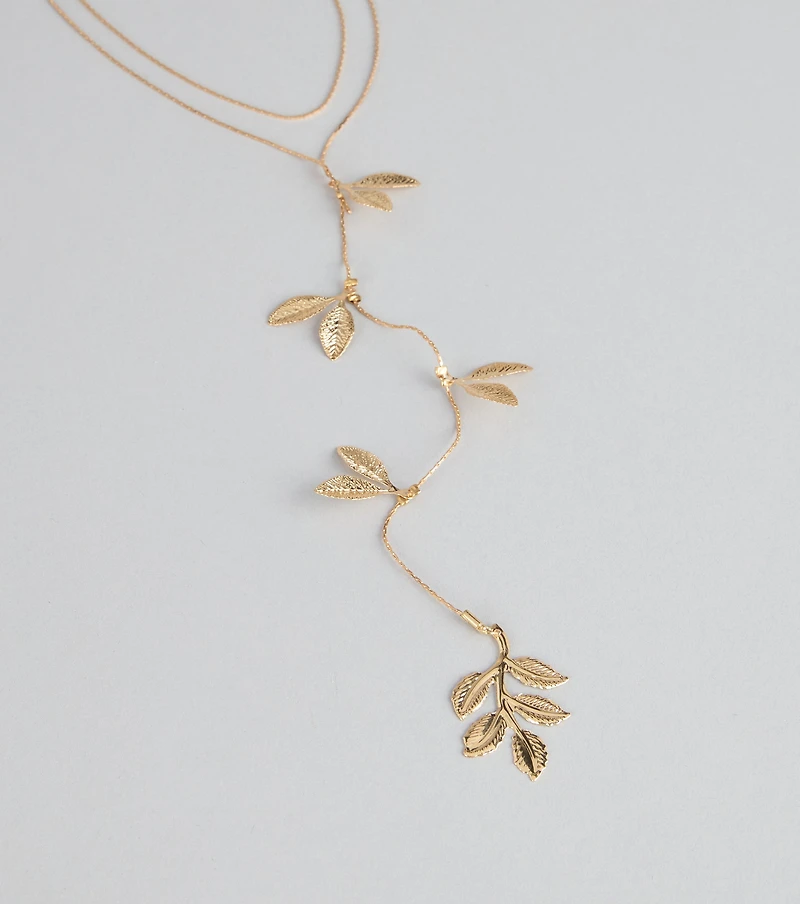 Softly Subtle Leaf Chain Necklace
