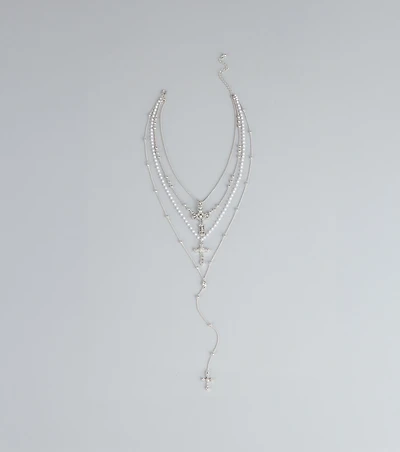 Layered Luxe Cross Necklace