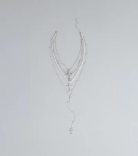 Layered Luxe Cross Necklace