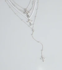 Layered Luxe Cross Necklace