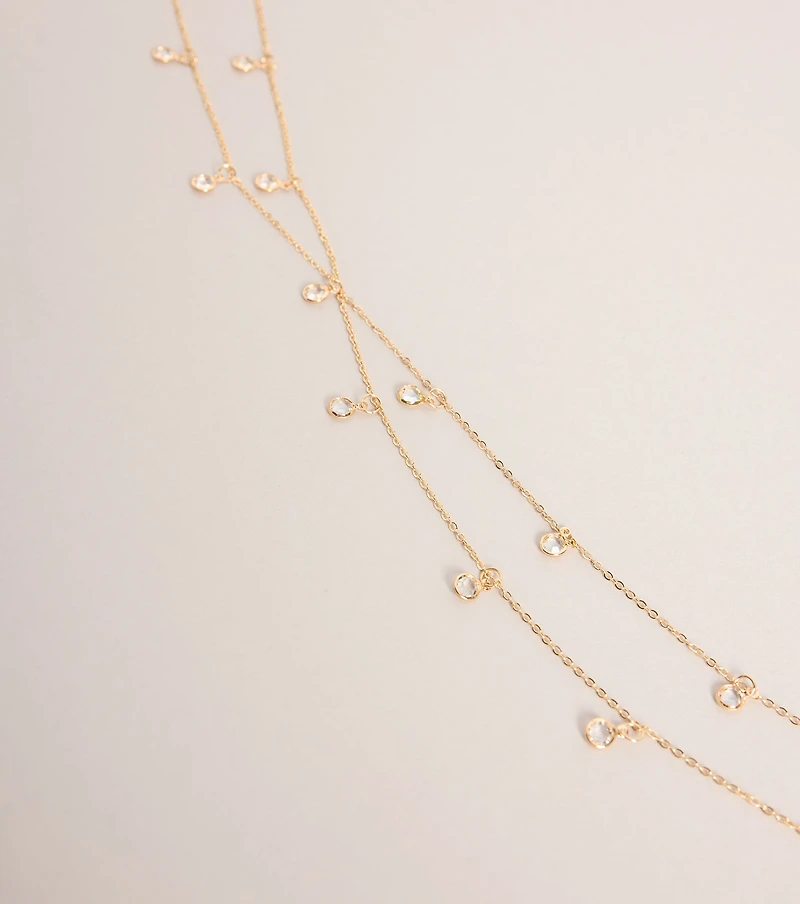 On Repeat Layered Stone Belly Chain
