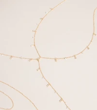 Sleek Shine Rhinestone Body Chain