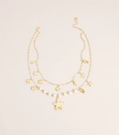 Sea You There Pearl Charm Necklace