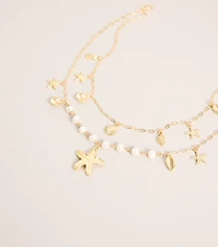 Sea You There Pearl Charm Necklace
