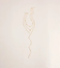Pretty In Pearls Layered Lariat Necklace Set