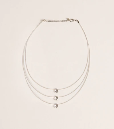 Glass Glow Triple Strand Necklace