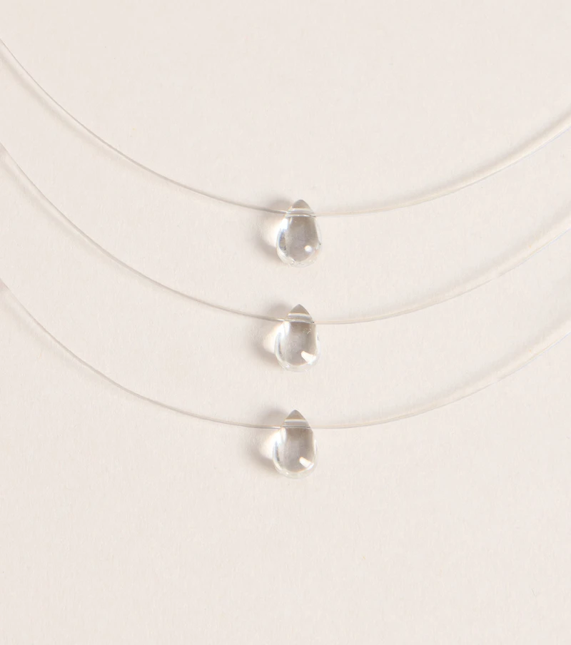 Glass Glow Triple Strand Necklace