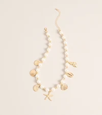 Coastal Charm Pearl Choker Necklace