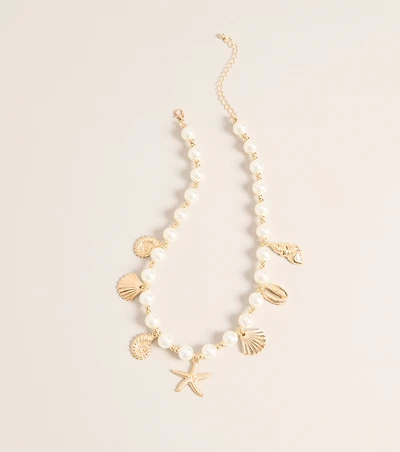 Coastal Charm Pearl Choker Necklace