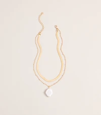 Perfectly Styled Pearl Charm Layered Necklace