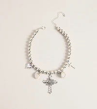 Cross My Heart Charm Necklace