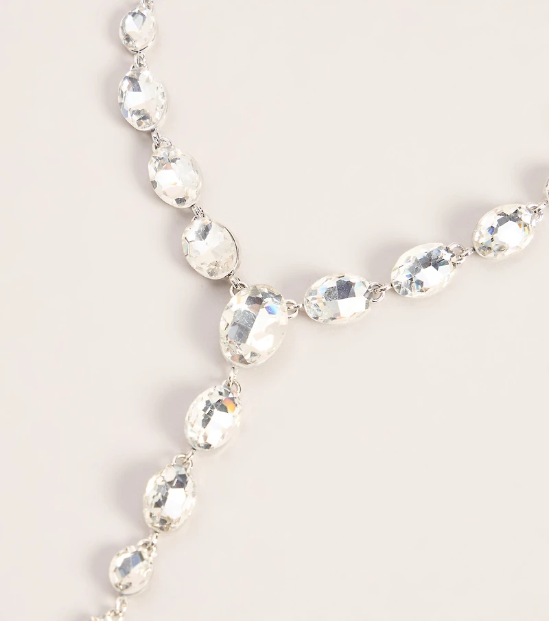 Shine Trail Rhinestone Necklace
