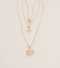 Effortless Stack Layered Charm Necklace