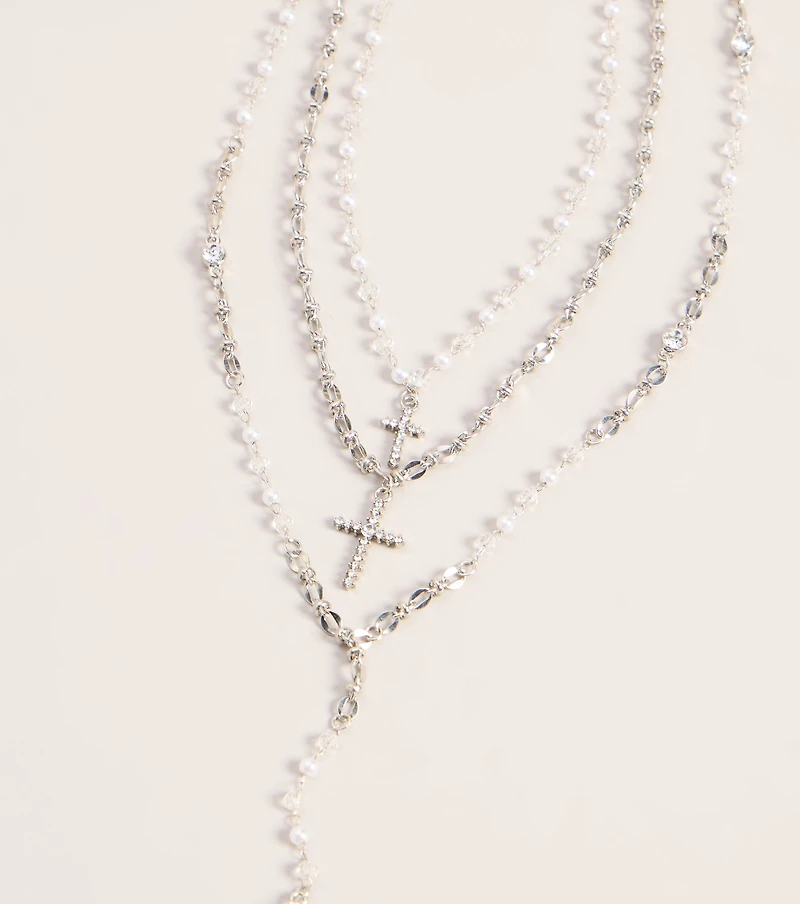 Storyline Layered Cross Necklace