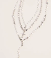 Storyline Layered Cross Necklace