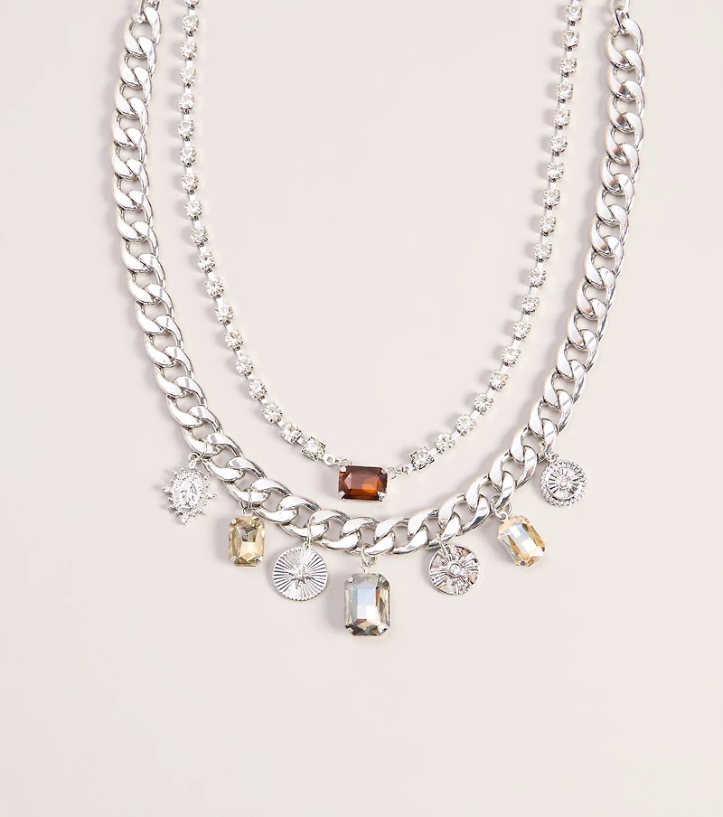 Charm Stack Layered Necklace