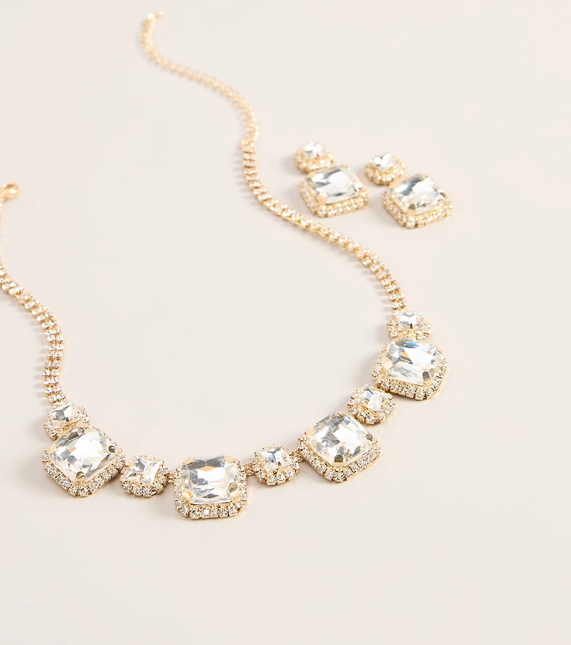 Grand Entrance Rhinestone Jewelry Set