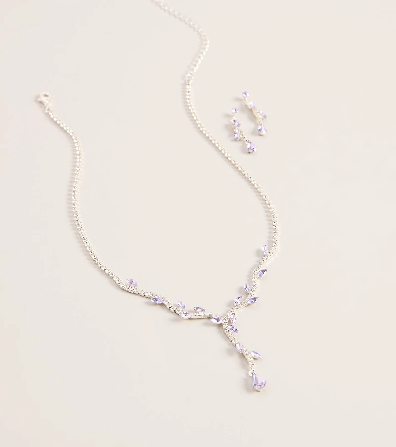 Vine Shine Rhinestone Jewelry Set