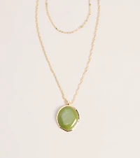 Worth The Double Take Pendant Necklace