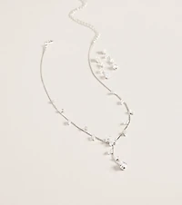 Soft Shine Rhinestone Flower Necklace And Earrings Set
