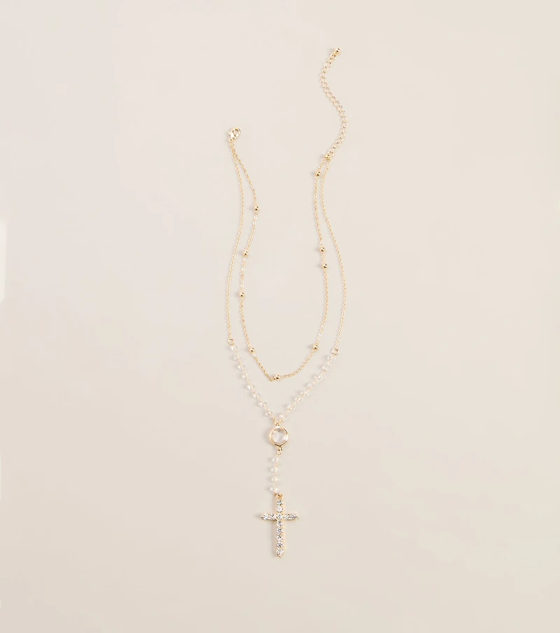 Faith In Detail Cross Charm Necklace