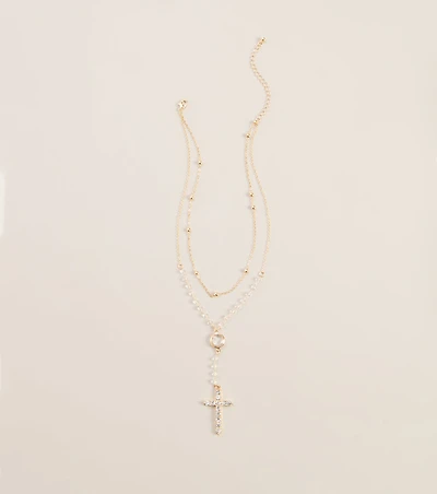 Faith In Detail Cross Charm Necklace