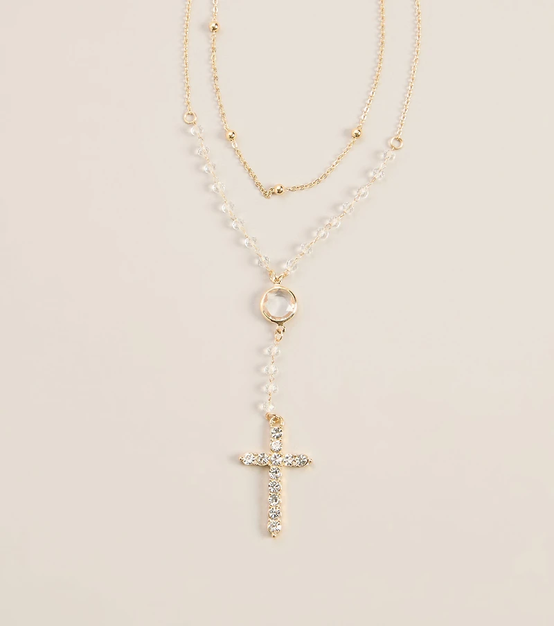 Faith In Detail Cross Charm Necklace
