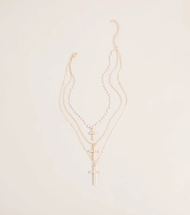 Faithfully Styled Cross Charm Necklace