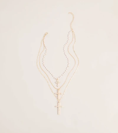 Faithfully Styled Cross Charm Necklace