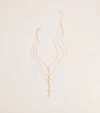 Faithfully Styled Cross Charm Necklace