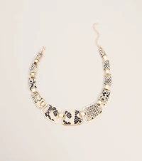 Wild Card Snake Print Statement Necklace
