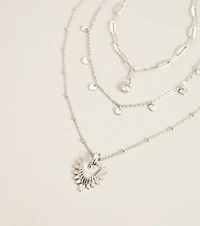 Heart On Display Layered Charm Necklace