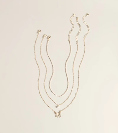 Bow On Cue Layered Charm Necklace