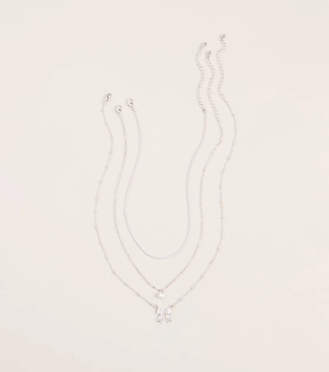 Bow On Cue Layered Charm Necklace