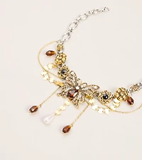 Wildly Adorned Butterfly Statement Necklace