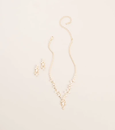 Dreamy Invite Cubic Zirconia Necklace And Earrings Set