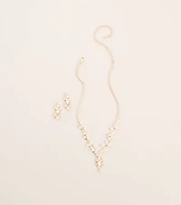 Dreamy Invite Cubic Zirconia Necklace And Earrings Set