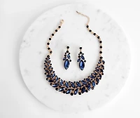 Radiating Elegance Gemstone Necklace Set