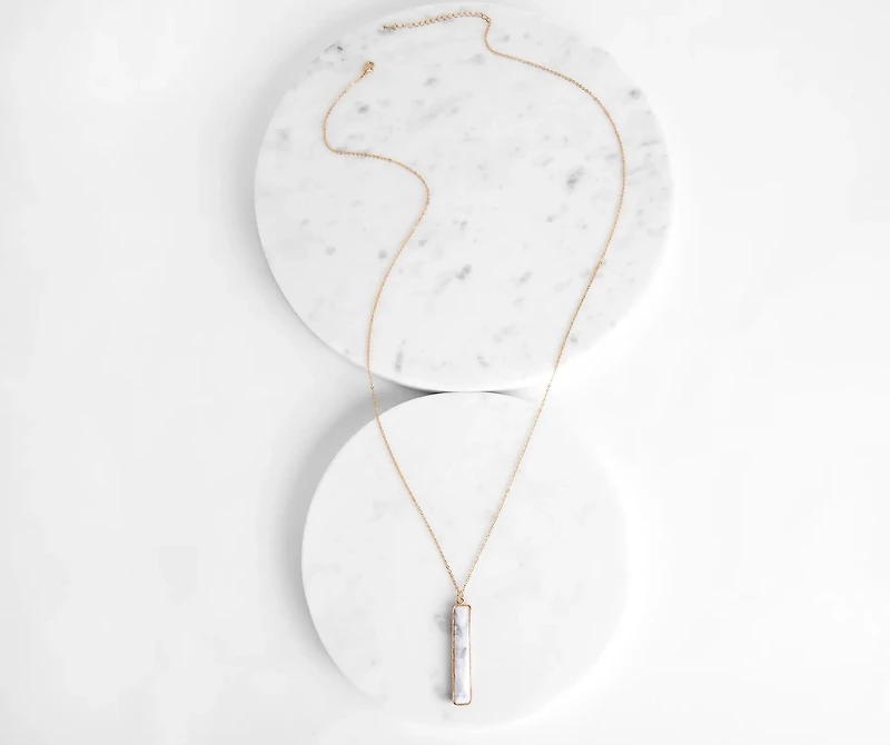 Set In Stone Marble Pendant
