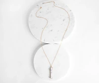 Set In Stone Marble Pendant