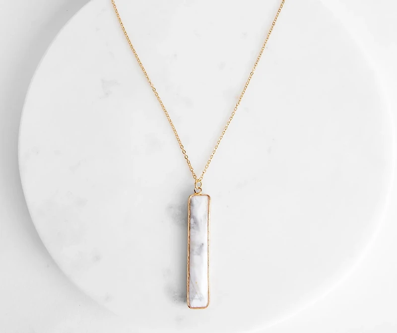 Set In Stone Marble Pendant