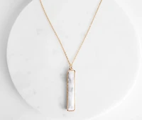 Set In Stone Marble Pendant