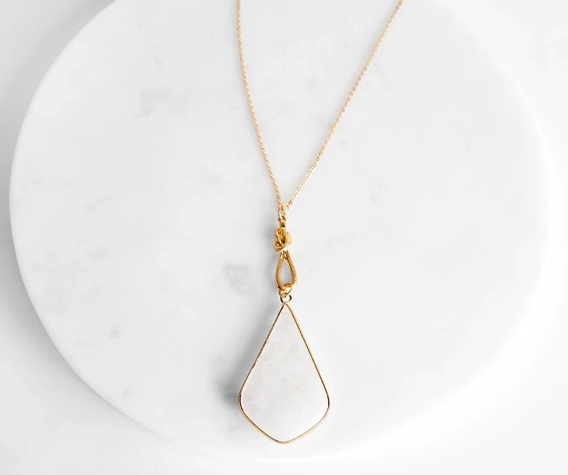 Over The Moonstone Pendant Necklace