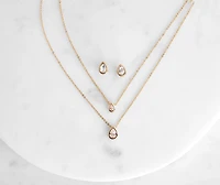 Petite Cubic Zirconia Necklace Set