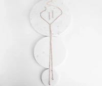 A Twist Of Rhine Lariat Necklace Set
