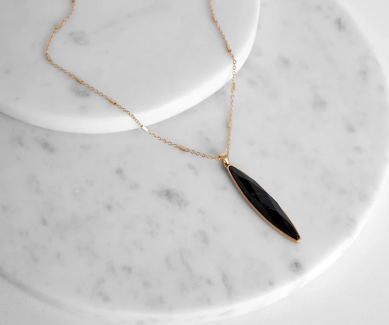 Long Marble Pendant