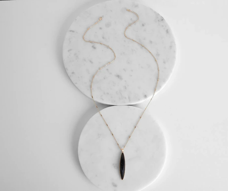 Long Marble Pendant