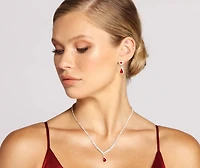 Dainty Details Rhinestone Necklace Set