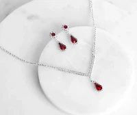Dainty Details Rhinestone Necklace Set
