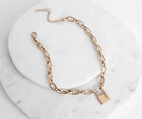 Padlock Pendant Necklace